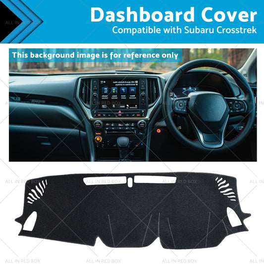 Non-Slip Dash Mat Suitable For Subaru Crosstrek 2023 2024 Dashboard Cover Black