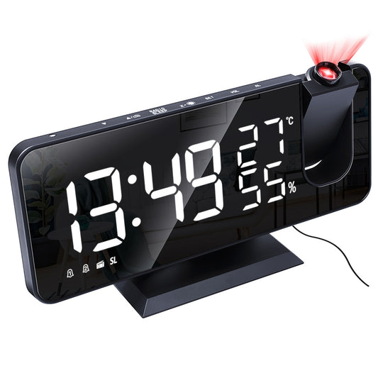 Projection Digital Dual Alarm Clock with LED Big Screen