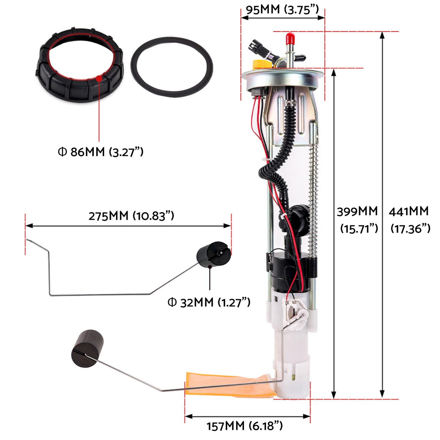 Fuel Pump Assembly&Sender Suitable For Polaris Ranger 500/700/800 08-13 2204306