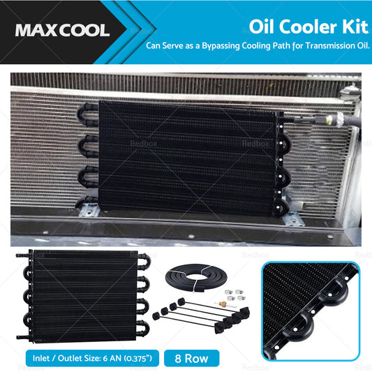 8 Row Remote Transmission Oil Cooler Radiator Converter Kits Manual To Automatic