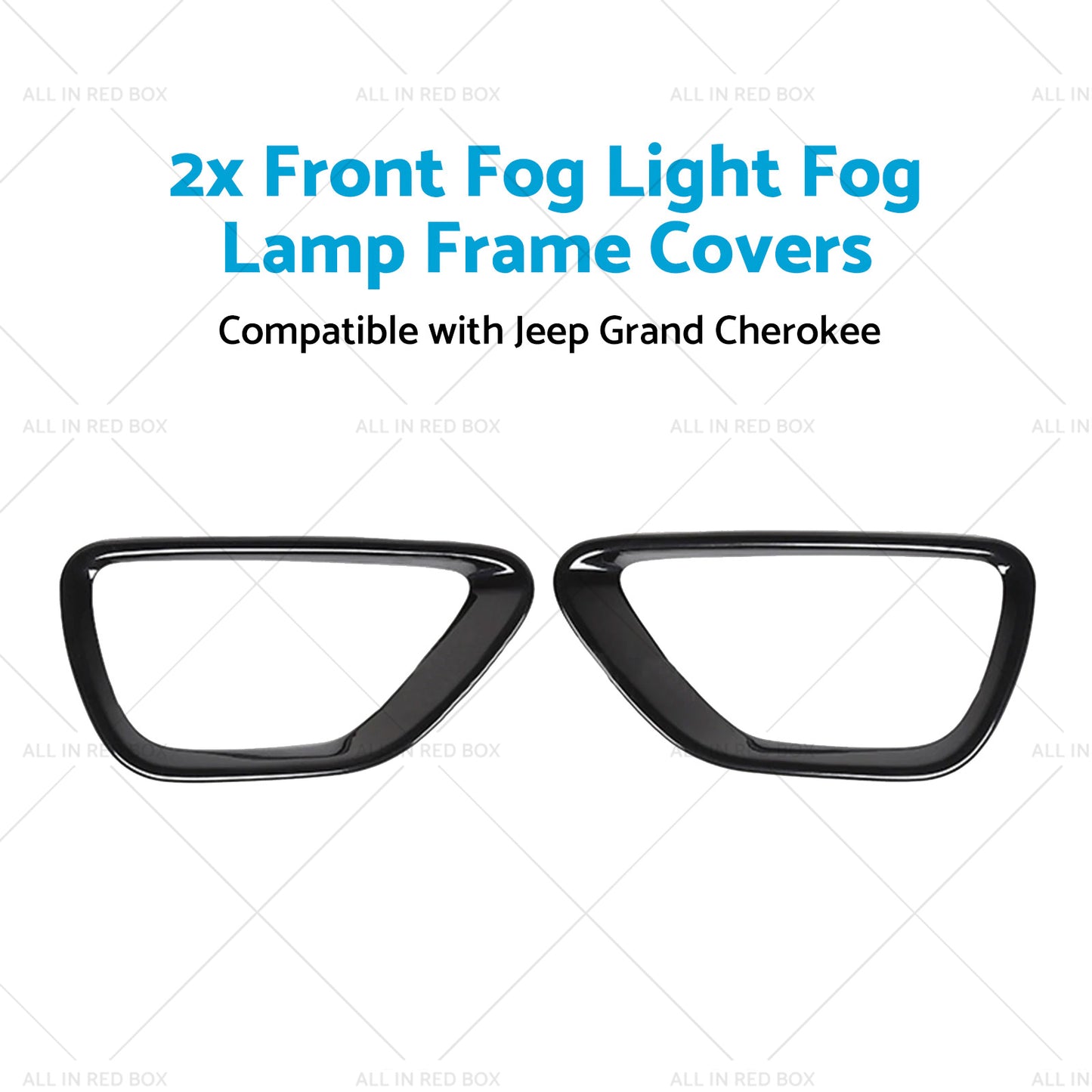 2x Front Fog Light Fog Lamp Frame Covers Suitable for 14-16 Jeep Grand Cherokee