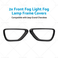 2x Front Fog Light Fog Lamp Frame Covers Suitable for 14-16 Jeep Grand Cherokee