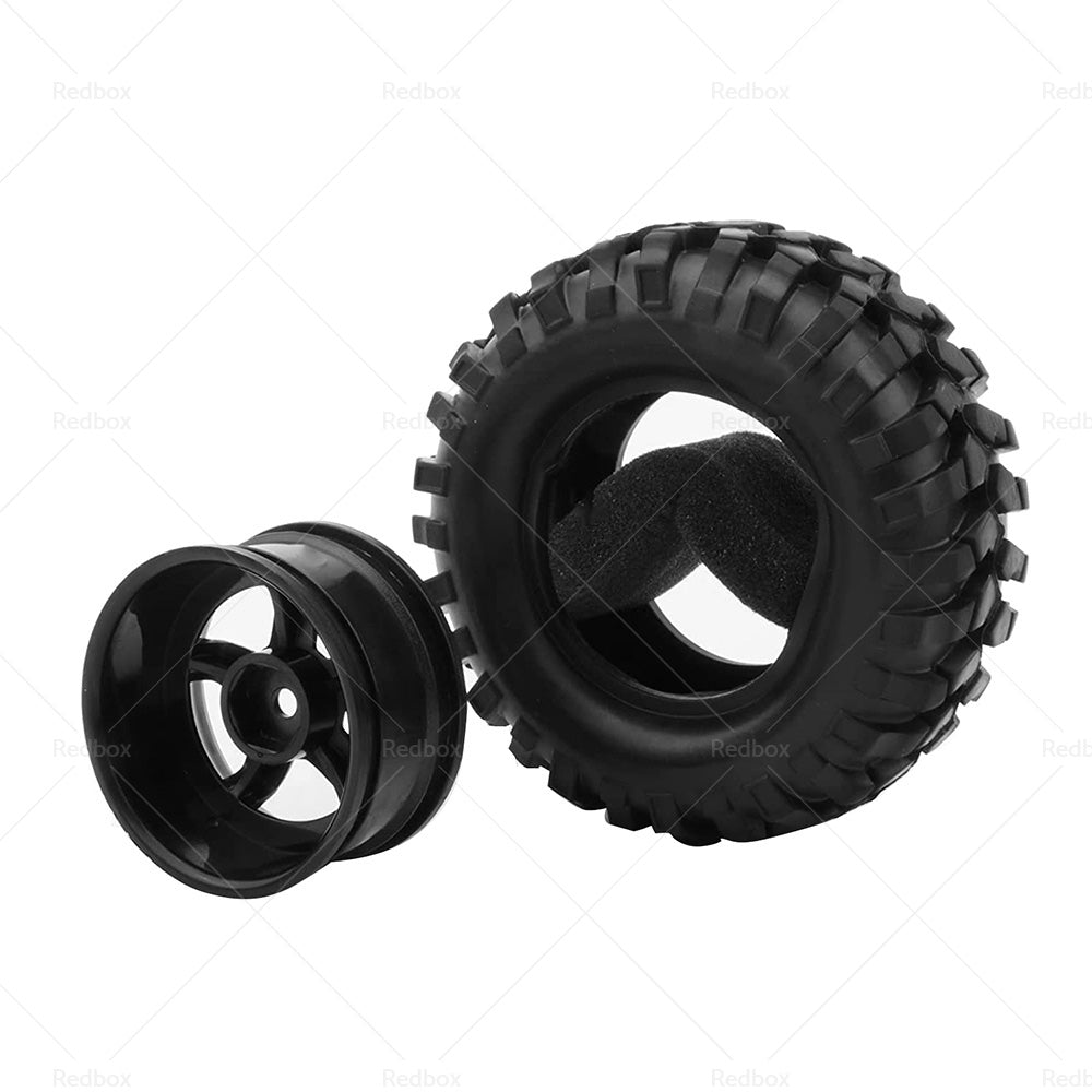 Wheels Rims Rubber Tires 12mm Hex Suitable For 1 or 10 Off-Road RC Rock Buggy Truck