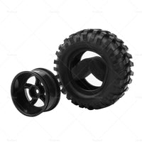 Wheels Rims Rubber Tires 12mm Hex Suitable For 1 or 10 Off-Road RC Rock Buggy Truck