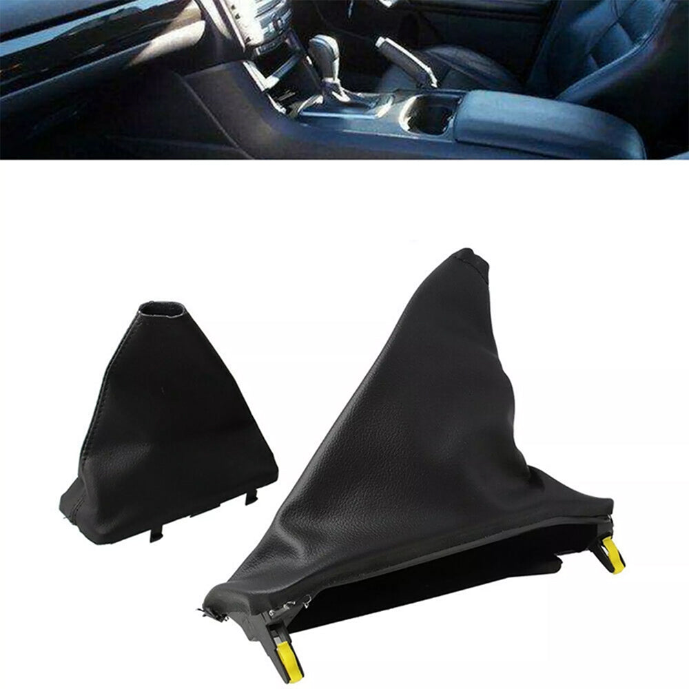 Set Handbrake  and  T-Bar Boot Cover Black Leather for Ford Falcon FG FG-X 2008~2018