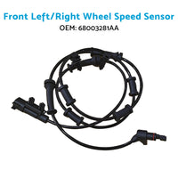 2SET Front Rear LH or RH ABS Wheel Speed Sensor Suitable for Jeep Wrangler JK 07-17