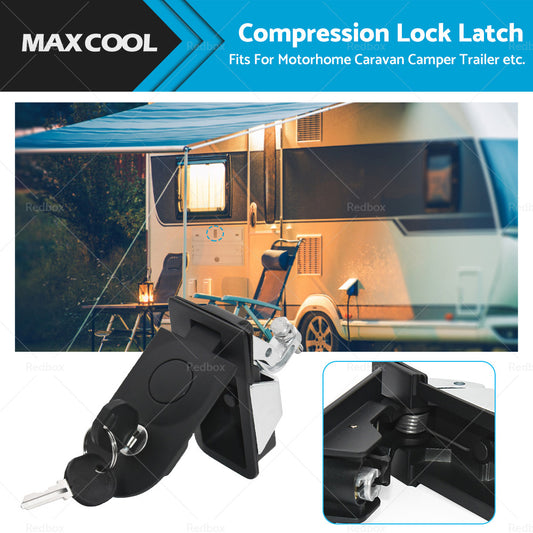 Compression Lock Latch Rounded End Tool Box For Caravan Camper Tradesman Trailer