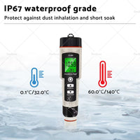 Portable 4 In 1 Hydrogen-Rich Test Pen PH ORP TEMP Water Quality Meter Tester