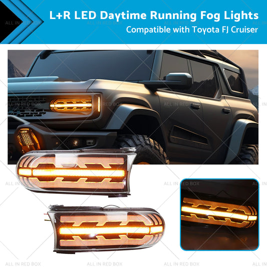 LED Fog Lights Daytime Running Light Suitable for DRL Toyota FJ Cruiser 07-21