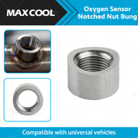 1PCS O2 Oxygen Sensor Curve Notched Nut Bung 304 Stainless Steel M18 X 1. 5