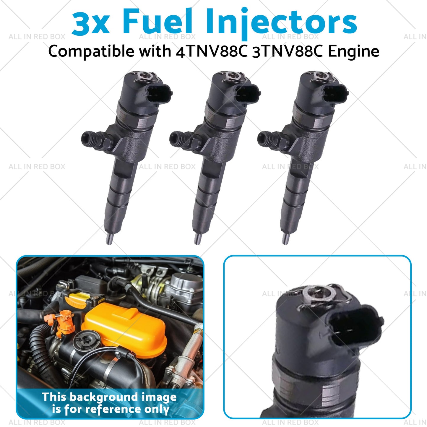 3x Fuel Injectors Suitable for 4TNV88C 3TNV88C Engine 129A00-53100 0445110463