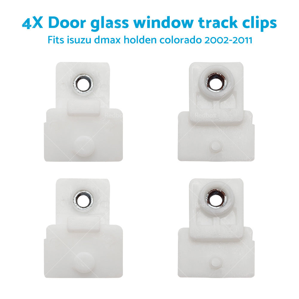 4x Door Window Glass Track Clip L+R for Isuzu D-Max Holden Colorado Rodeo 02-19