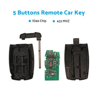 433MHz 5 Buttons Remote Car Key ID46 Chip For Land Rover Freelander 2 2007-2014