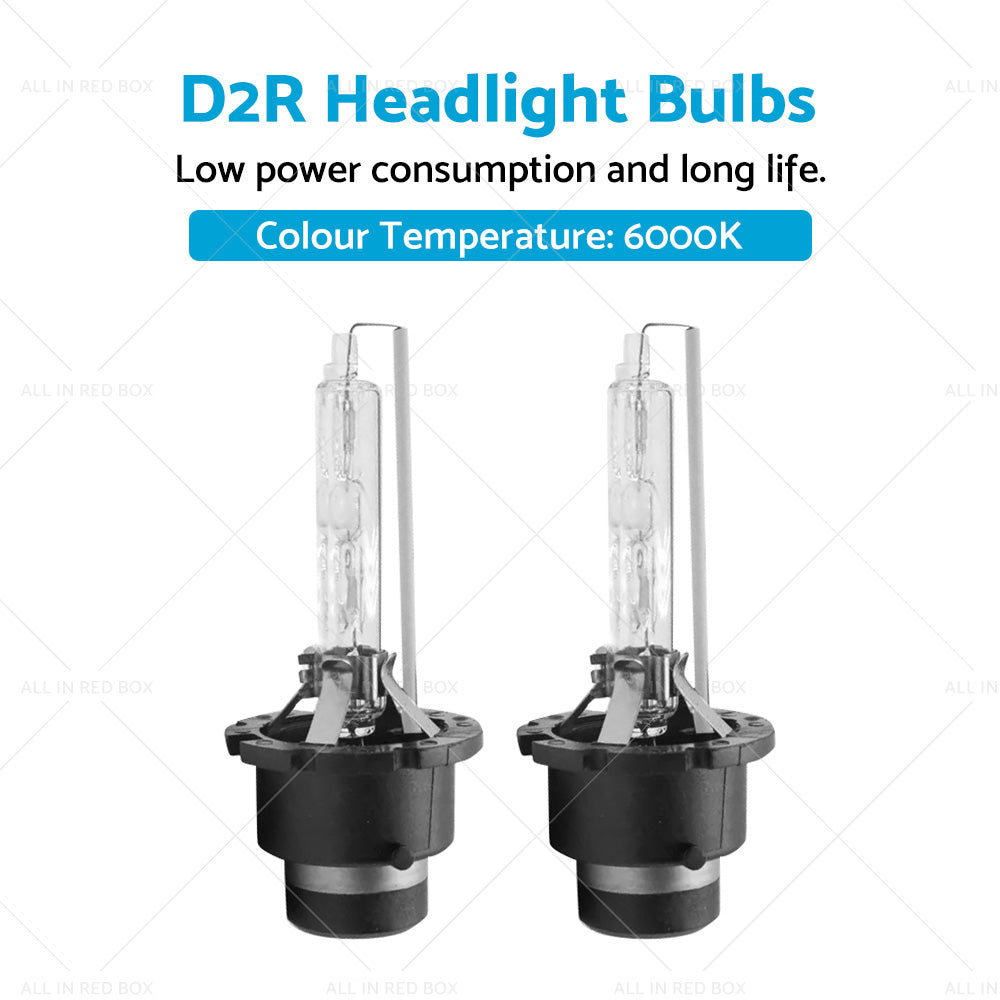 D2R 6000K HID Xenon Headlight Bulbs 35W Suitable For Toyota Honda Mazda Nissan