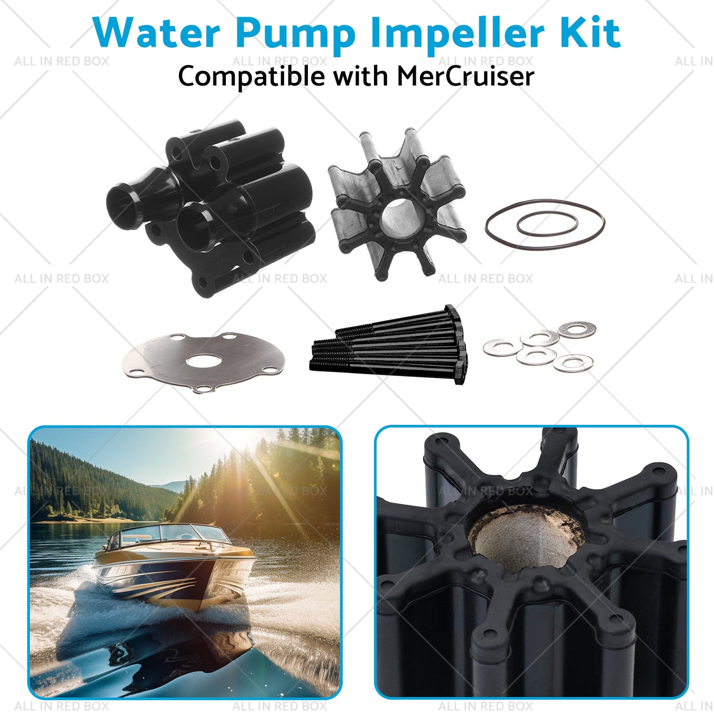 Water Pump Impeller Kit Suitable for 46-807151A14 18-3150 MerCruiser