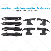 Carbon Fiber Door Handle Cover  and  Bowl Cup Surround Kit Suitable For Toyota Camry