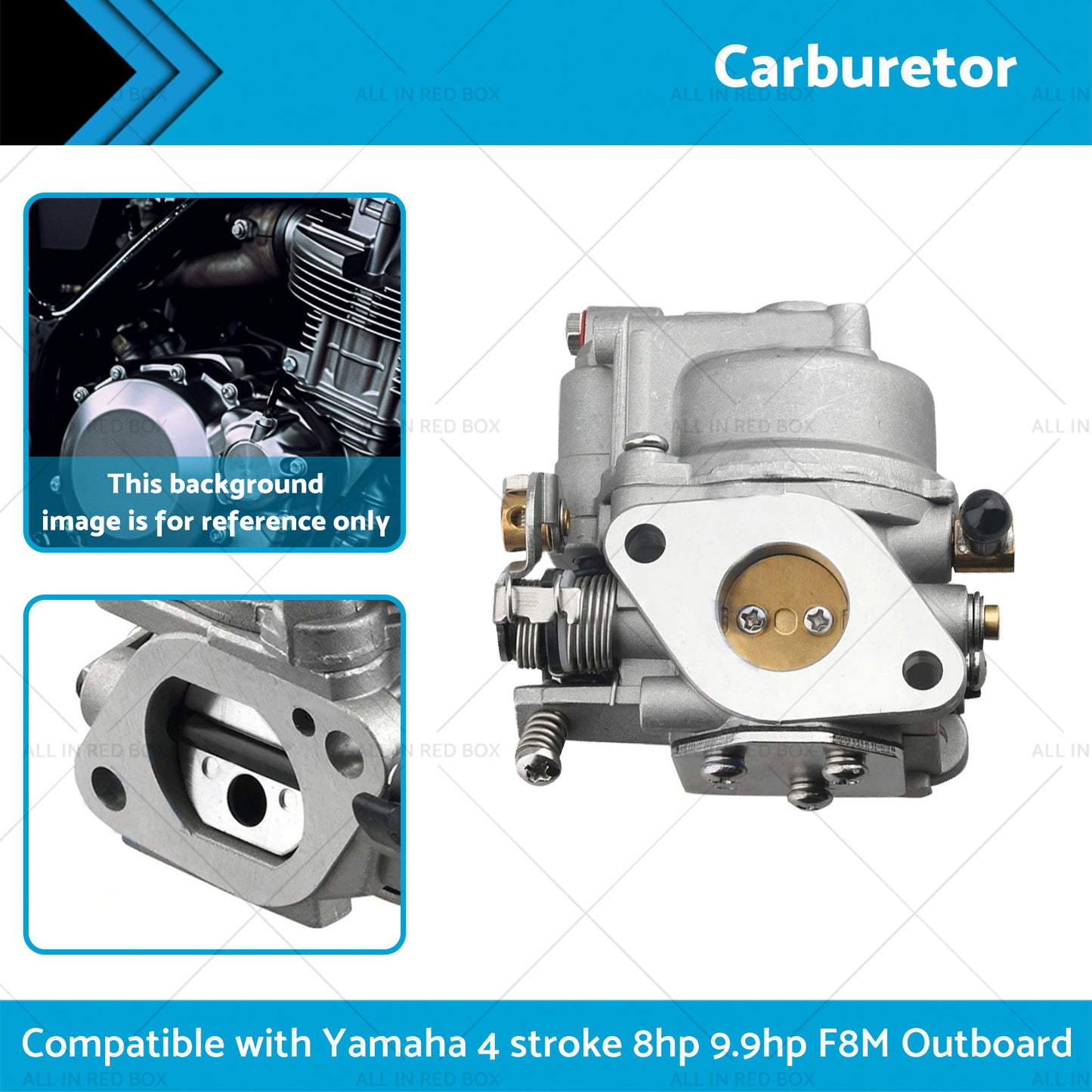 Carburetor Carb Suitable for Yamaha 4 stroke 8hp 9. 9hp Outboard 68T-14301-11-00