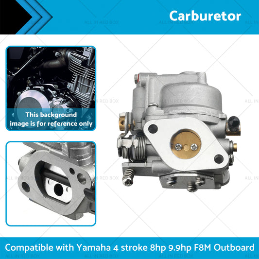 Carburetor Carb Suitable for Yamaha 4 stroke 8hp 9.9hp Outboard 68T-14301-11-00