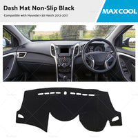 Non-Slip Dash Mat Suitable ForHyundai i-30 Hatch 2012-2017 Dashboard Cover Black