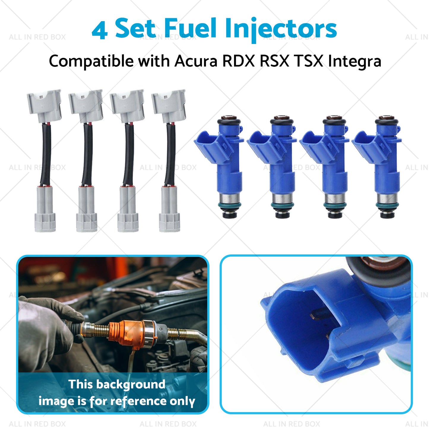 4 Set Fuel Injectors 16450-RWC-A01 Suitable for Acura RDX RSX TSX Integra 97-12