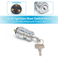 Universal 3 Position Ignition Start Switch Key Lock Motorcycle Tractor Boat Car