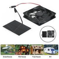 3W Solar Panel Powered Fan Mini Ventilator For Greenhouse Pet or Dog Chicken House