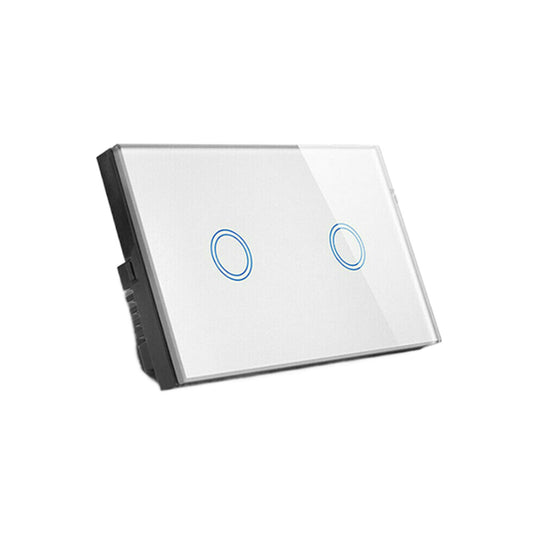 1Piece 1/2/3 Gang Touch Wall Light Switch LED 1 Way Touch Glass Switch