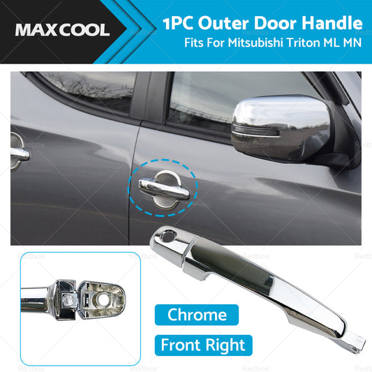 FRONT Right Outer Door Handle Chrome For Mitsubishi Triton ML MN 2006-2015