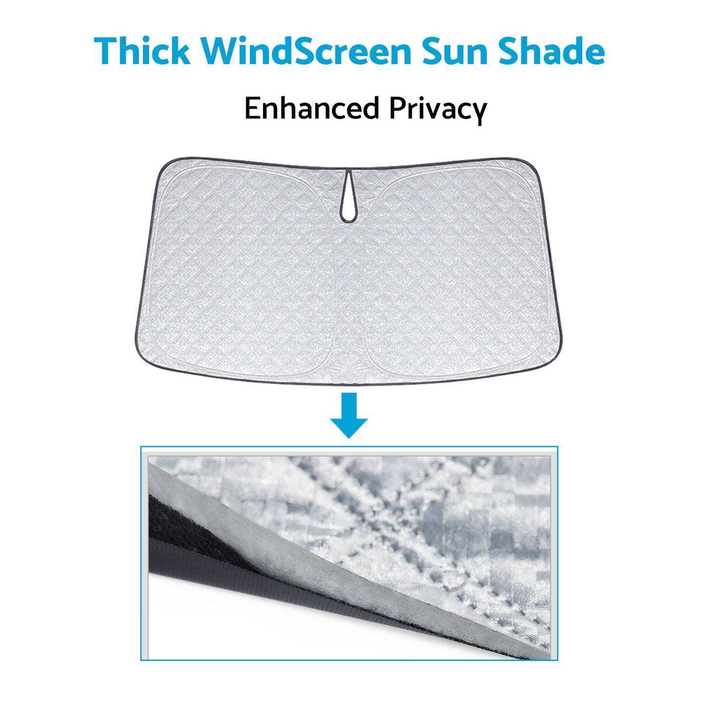 WindScreen Sun Shade Suitable for Toyota RAV4 19-24 6 Layer Thick UV Protection