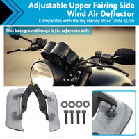 Adjustable Upper Fairing Side Wind Air Deflector Suitable For Harley Road Glide