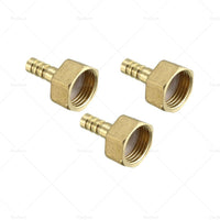 3pcs 1 or 2BSP Female Thread to 12mm Hose Brass Barb Pipe Fitting Coupler Connector