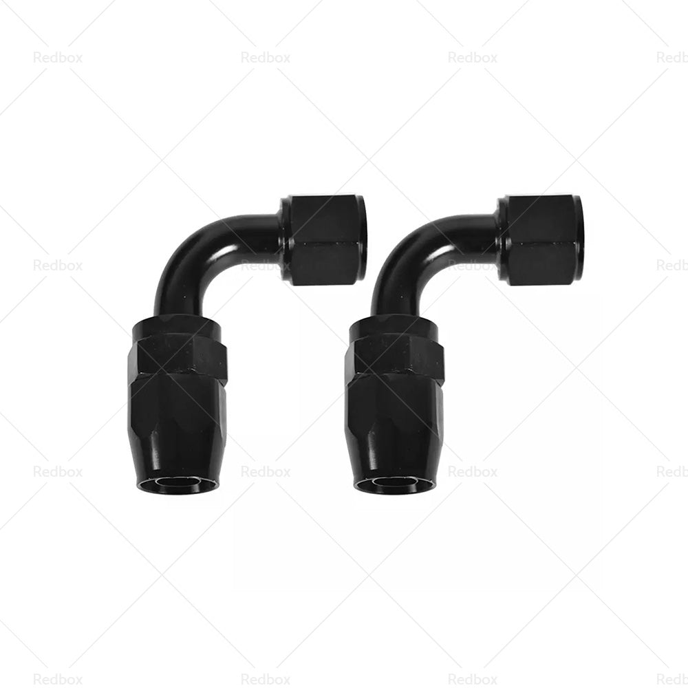 2x AN10 10 AN 90 Degree Swivel Fast Flow Oil Fuel Hose End Fitting Adaptor