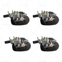 4 Set Chrome Power Operated Recessed Folding Whale Tail T-Lock Handle Toolbox