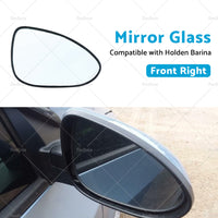 Right Side Mirror Glass Suitable for Holden Barina 2011-ON Heated Convex Base