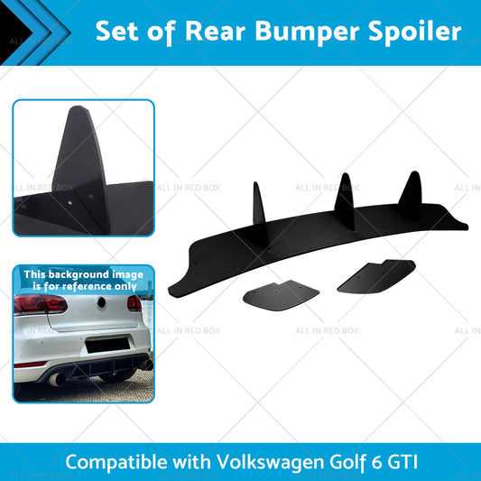 Rear Bumper Lip Diffuser Spoiler Suitable For VW Golf 6 MK6 GTI 2010-2014