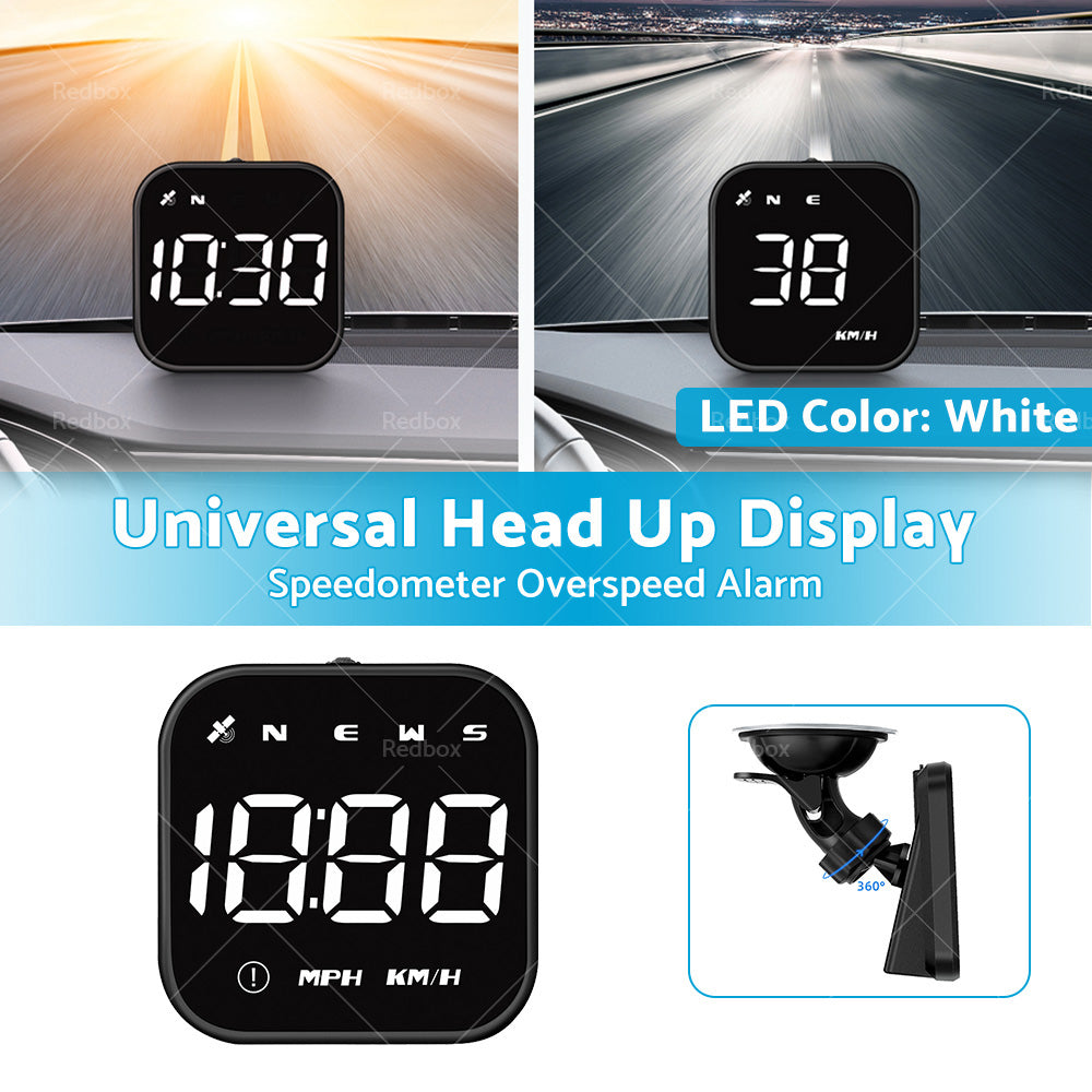 HUD Head Up Display Car LED Digital GPS Speedometer Universal Overspeed Alarm