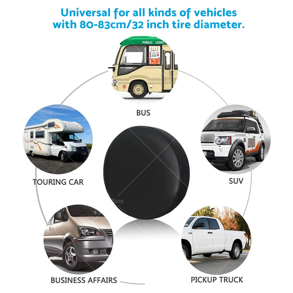 17 Inch Spare Wheel Cover Vinyl 4x4 Tire Covers for 80-83cm or 32 inch  Tyre Diameter