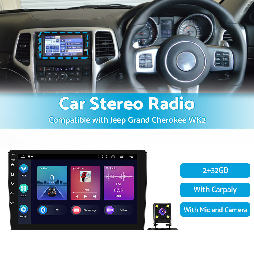 32GB Android 11 Apple Carplay Radio Stereo GPS Suitable for Jeep Grand Cherokee