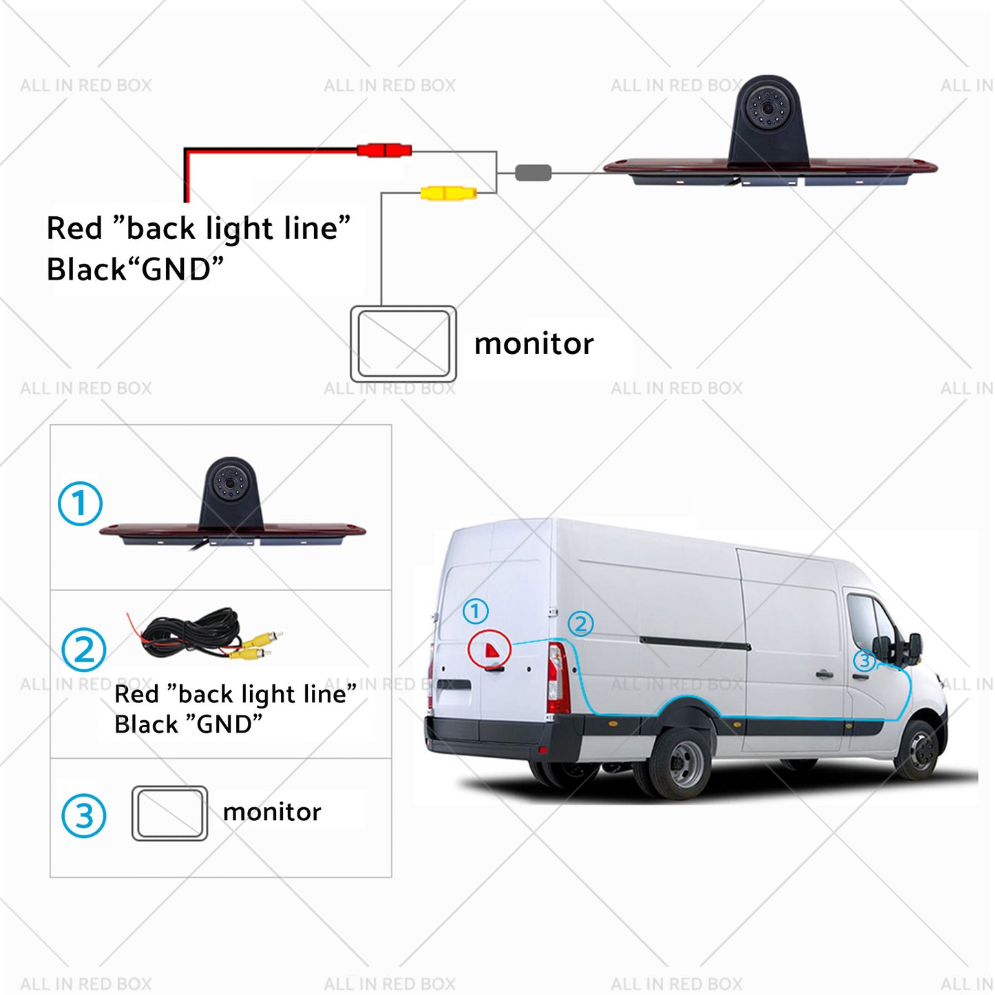 Rear View Brake Light Backup Camera Suitable for Mercedes Benz Sprinter