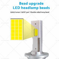 {{ Pair of D2S LED Headlight Bulbs HID Conversion Kit 6000K White Plug  and  Play 90W }} - Buy Car Parts Online at {{ Kaka Auto Parts }}.