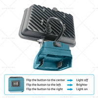 4in LED Work Light Suitable For Makita 18V Li-Ion Battery Workshop Flashlights