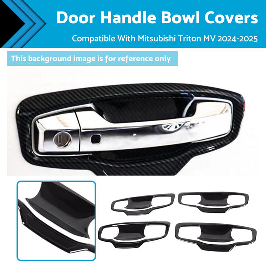 {{ Door Handle Bowl Cover Trim Gloss Black Suitable For Mitsubishi Triton MV 2024+ }} - Buy Car Parts Online at {{ Kaka Auto Parts }}.