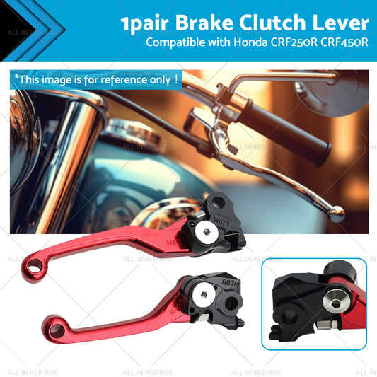 Pair Pivot Brake Clutch Lever Red Suitable For Honda CRF250R CRF450R 2007-2012