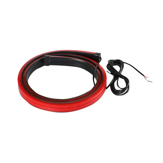 1M Red LED Car High Mount Third Brake Stop Rear Tail Light Bar Strip Universal 12V
