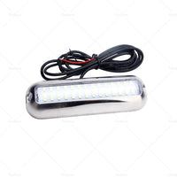 Pair 42LED Boat Light Stainless Steel Underwater Pontoon For Marine Boat Transom