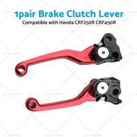 Pair Pivot Brake Clutch Lever Red Suitable For Honda CRF250R CRF450R 2007-2012