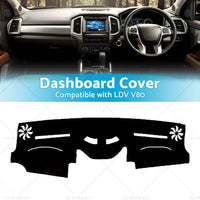 Non-Slip Dash Mat Suitable for  LDV V80 2013-2023 Dashboard Cover Black AU