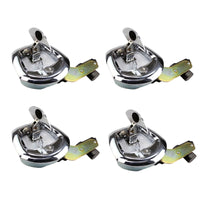 4 Set Chrome Power Operated Recessed Folding Whale Tail T-Lock Handle Toolbox
