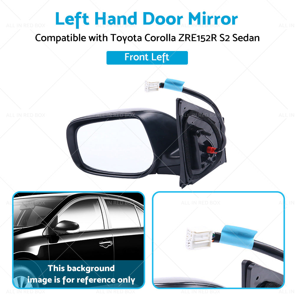 LH Left Hand Door Mirror 5Pins Suitable for Toyota Corolla ZRE152 10-13 Sedan