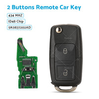 434 MHZ Fully Functional Remote Key Fob Suitable for VW Volkswagen Amarok Transporter